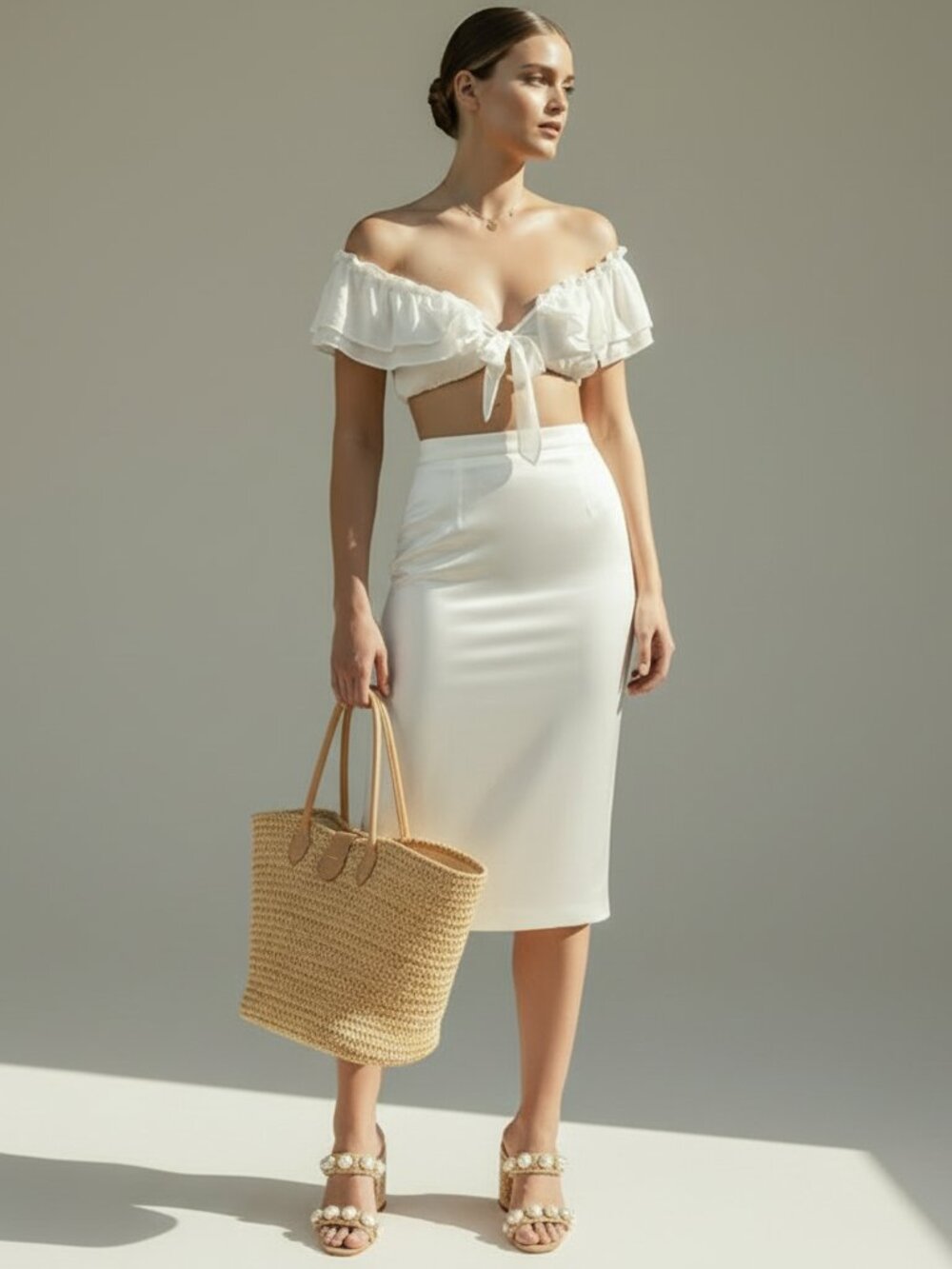82. LAST FOUR Emory Park Knot Crop Top